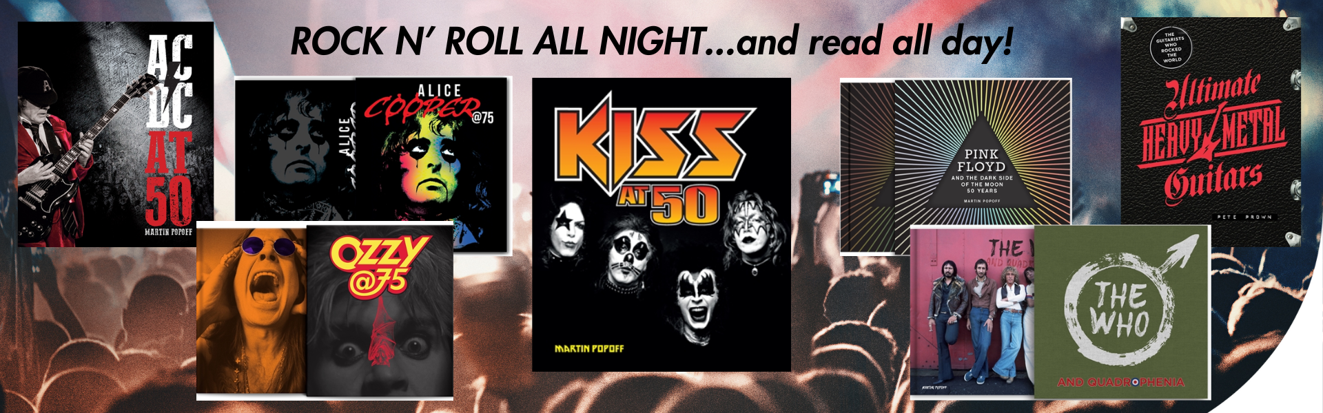 Banner featuring Motorbooks rock n' roll titles